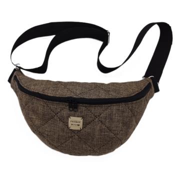 Preview: Crossbag, Crossbody, Hipbag gesteppt braun